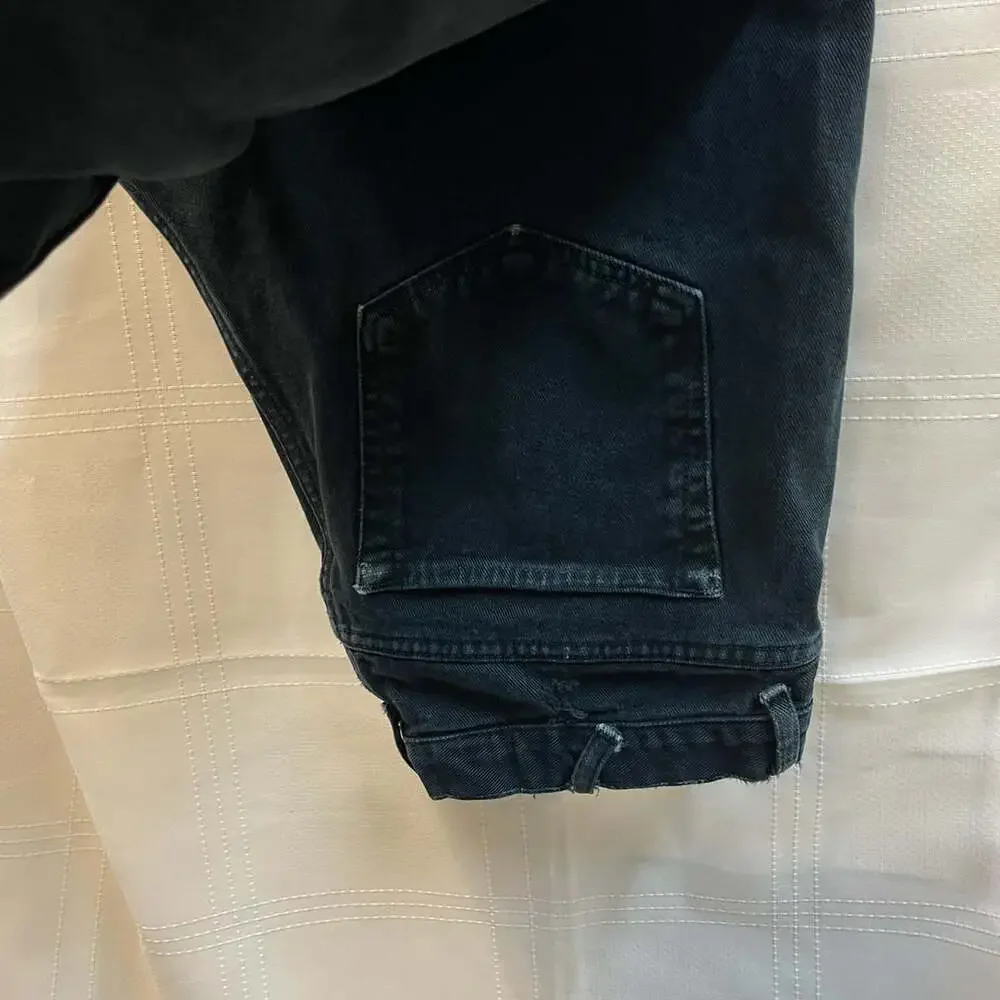 Vintage Y2K 36x30 Calvin Klein Jeans Straight Leg Black Washed Denim